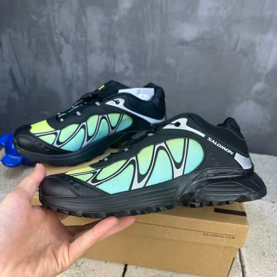 살로몬 XT-위스퍼 블랙 아이스드 아쿠아  265mm 상품이미지4