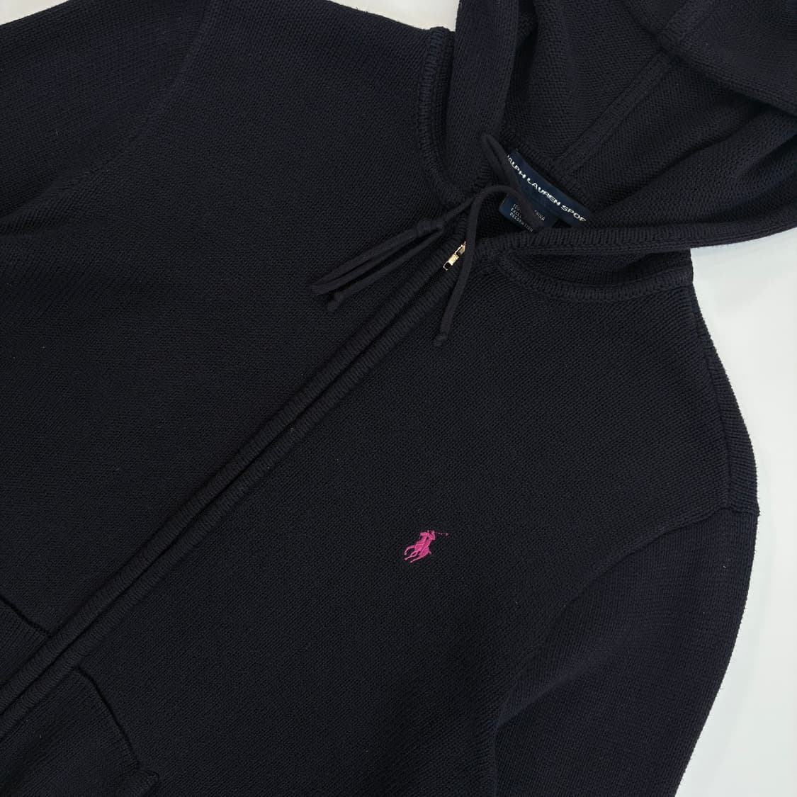 Polo 폴로 랄프로렌 우먼스 00‘s 네이비 니트 후드집업 상품이미지3