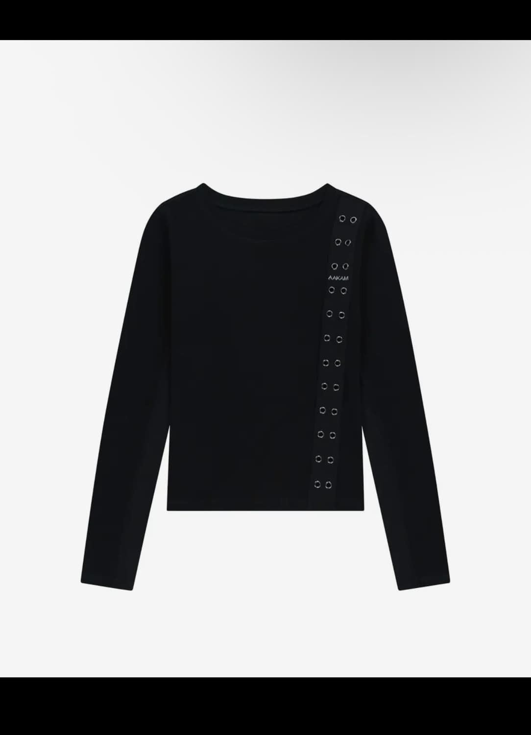 아캄 Side Eyelet Long Sleeve (Black) 상품이미지1