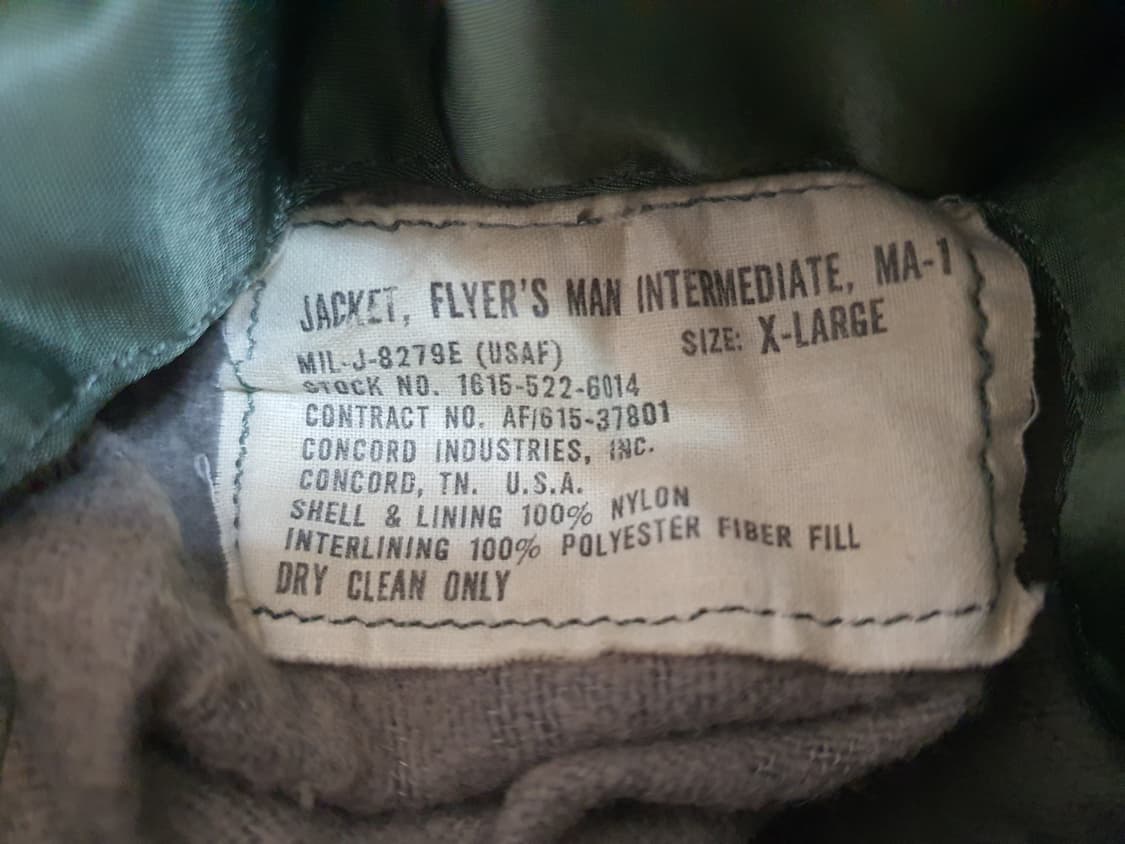 70s 알파인더스트리 최초 민간 MA-1 XL (스티브맥퀸) 상품이미지4