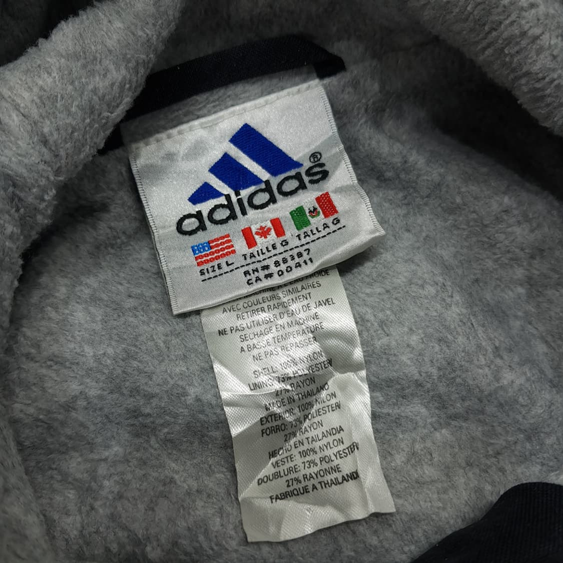 CN882 L 아디다스 90s 플리스 라인드 아노락 상품이미지5