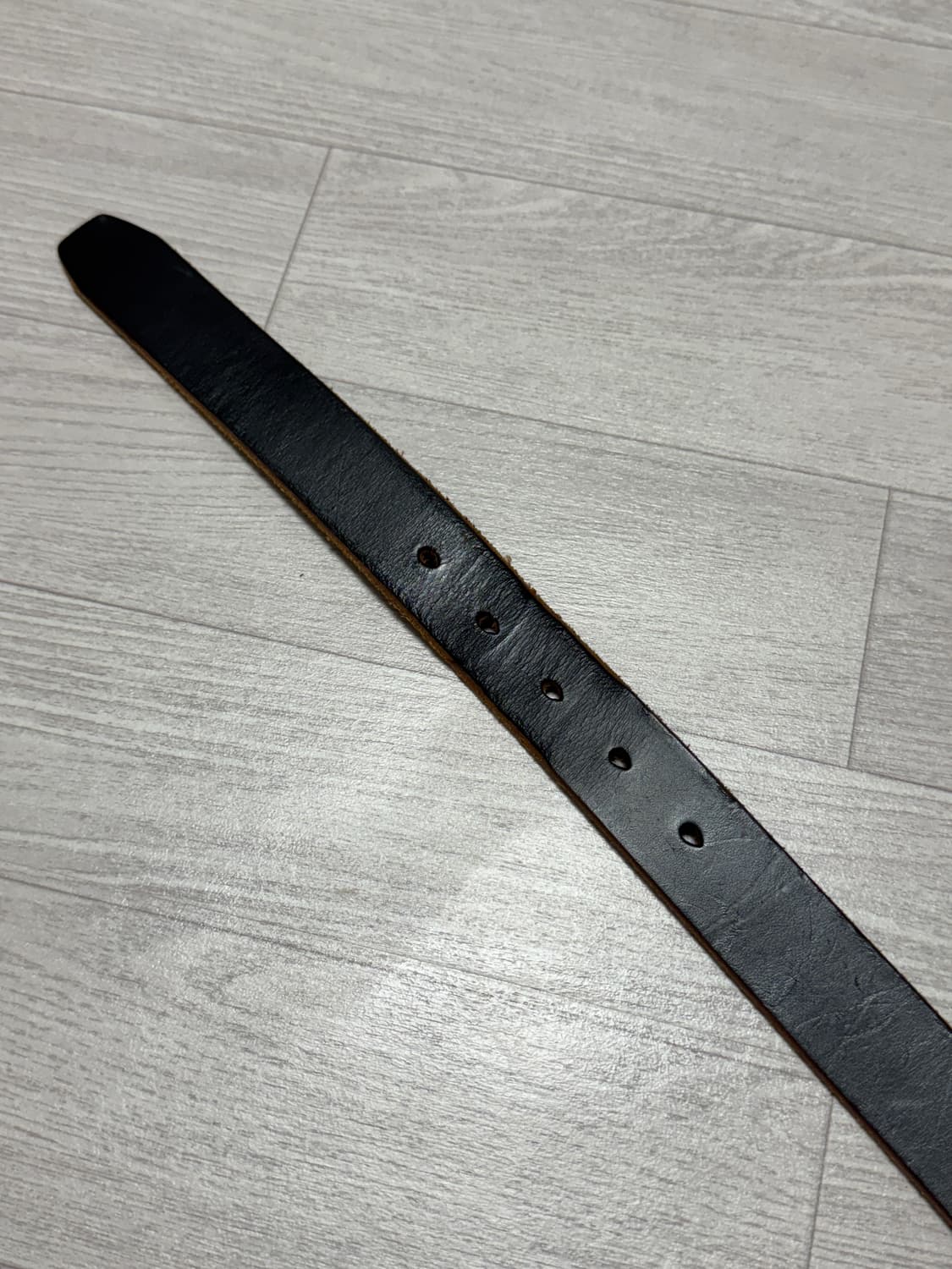 아워레가시 3CM 벨트 블랙 메도우 레더 80 상품이미지5