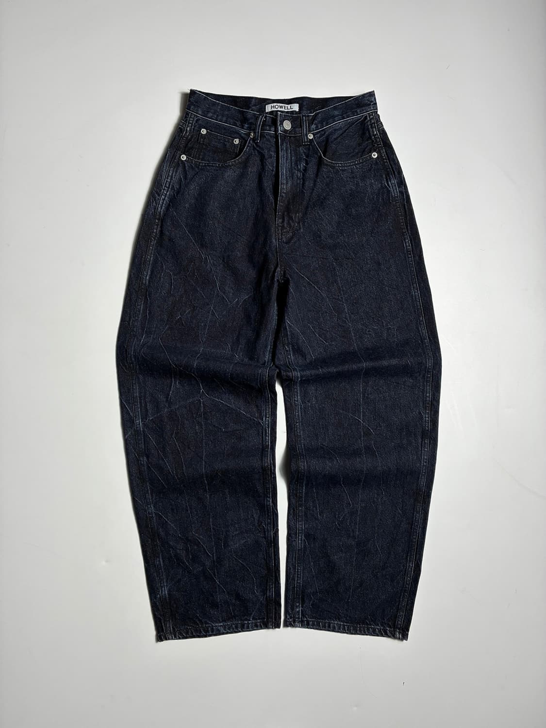 Selected HOWELL 블랙 워싱 와이드 데님 팬츠 R2365 상품이미지1