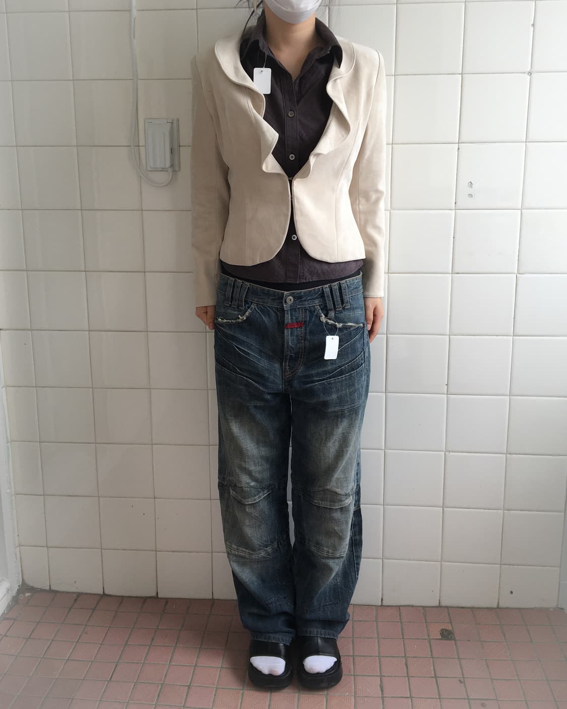 Ruffle point fake suede jacket 상품이미지7