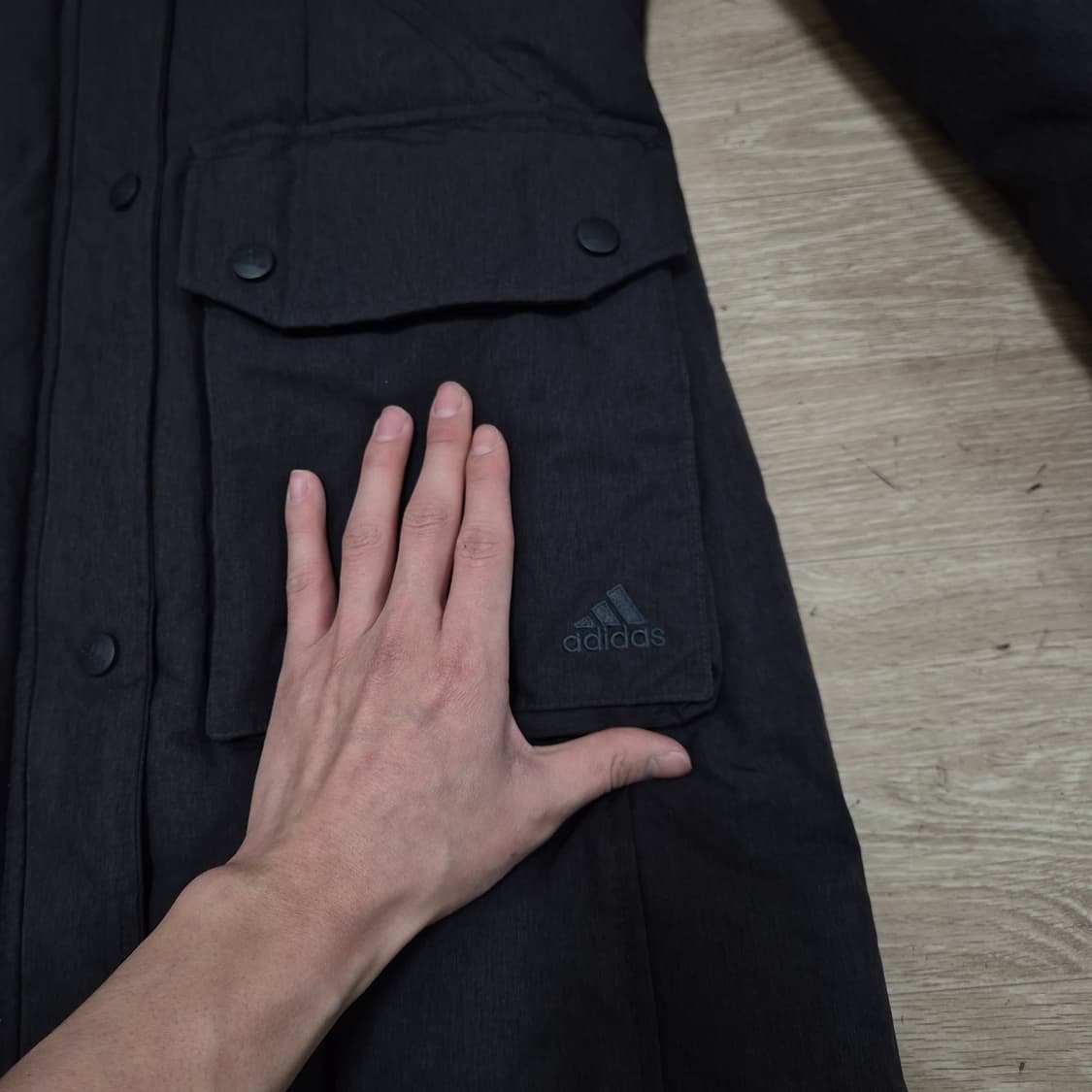 아디다스 트레이닝 우먼 덕다운 후드 롱패딩 파카 L(100) 상품이미지4