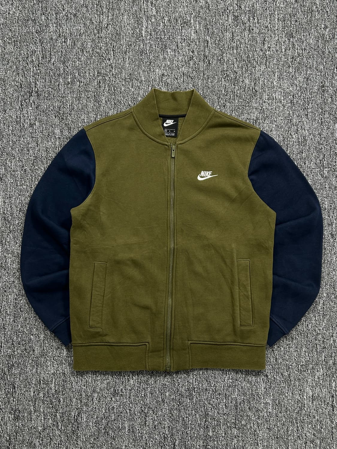나이키 네이비 카키 배색 자켓 져지 M  상품이미지3