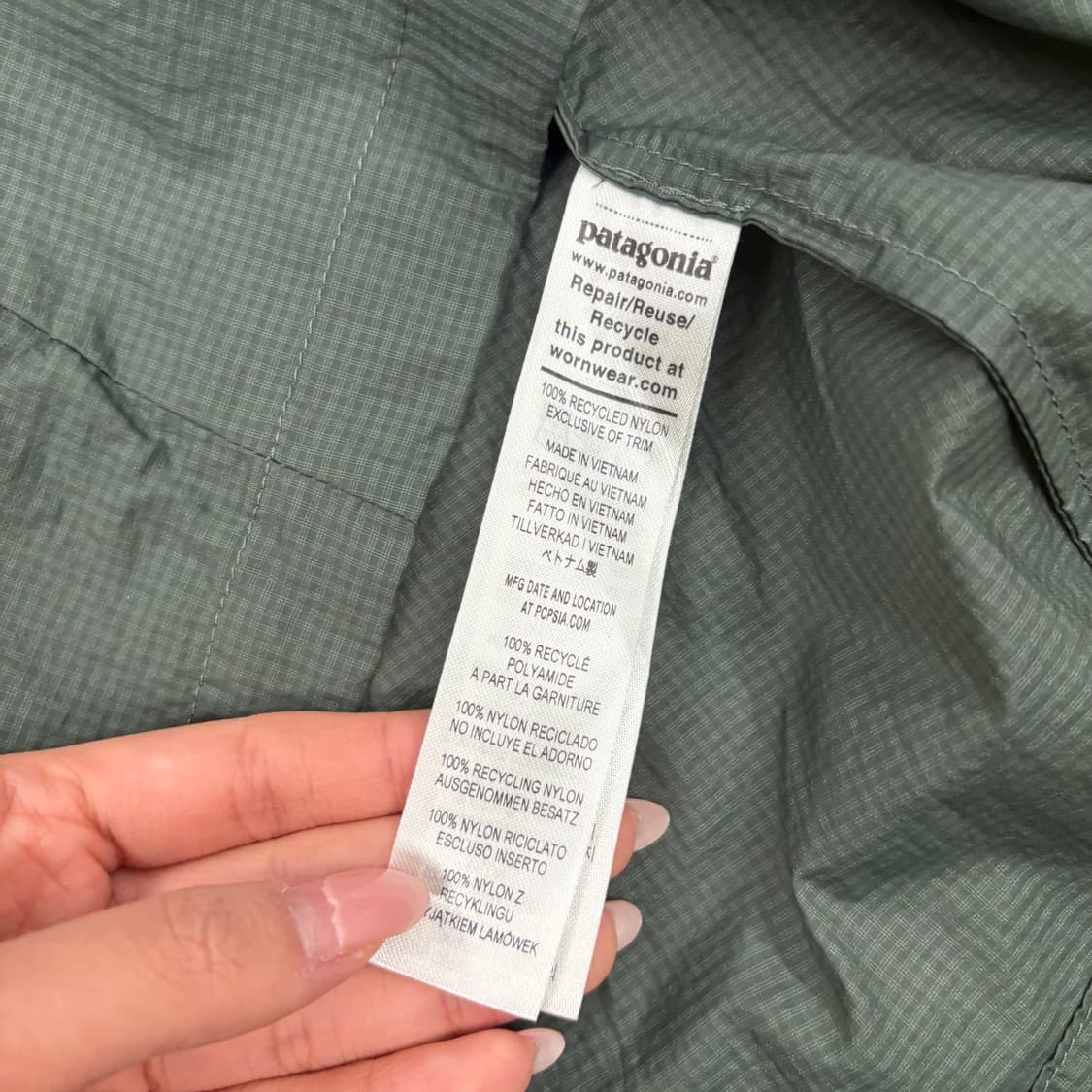 [정품/XS] 파타고니아 바람막이 자켓 그린 b15 상품이미지6