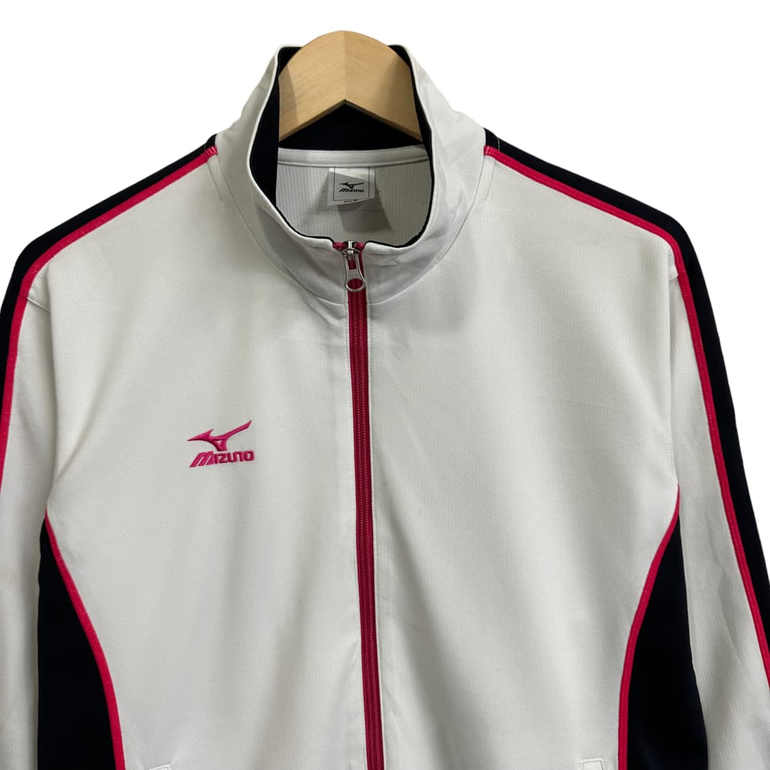 미즈노 흰색 검은색 스포티 바람막이 M  상품이미지5