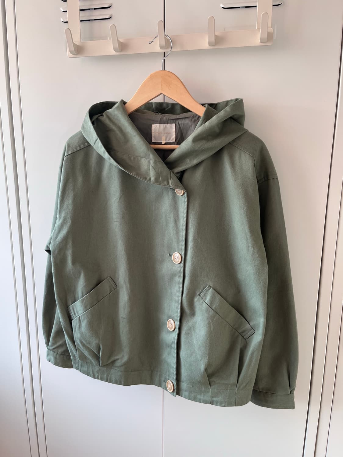 ehka sopo 모리걸 버튼 후드 야상 자켓  상품이미지4