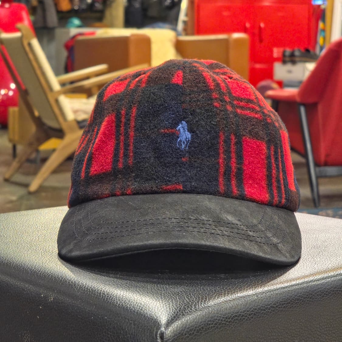 폴로 랄프로렌 레드 체크 볼캡 모자 상품이미지2