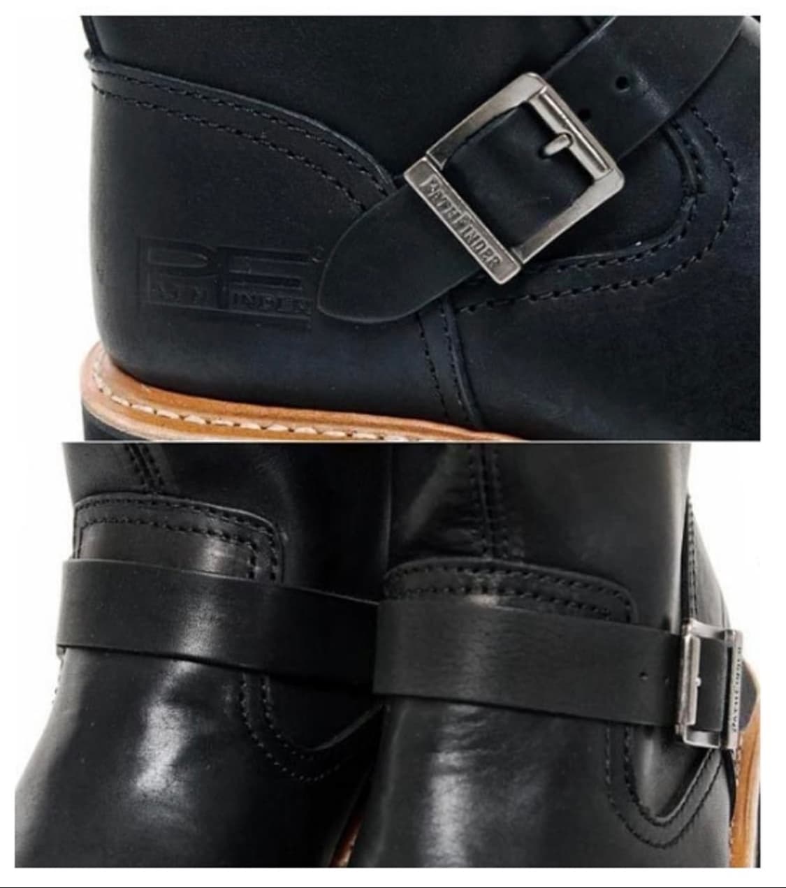 패스파인더 웨스턴 무드 레더 엔지니어 부츠 블랙 상품이미지3