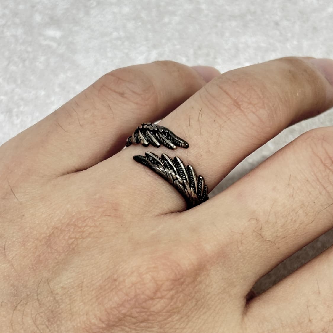 Oribell 팔콘 윙 날개 실버 오픈링 빈티지 반지 상품이미지1