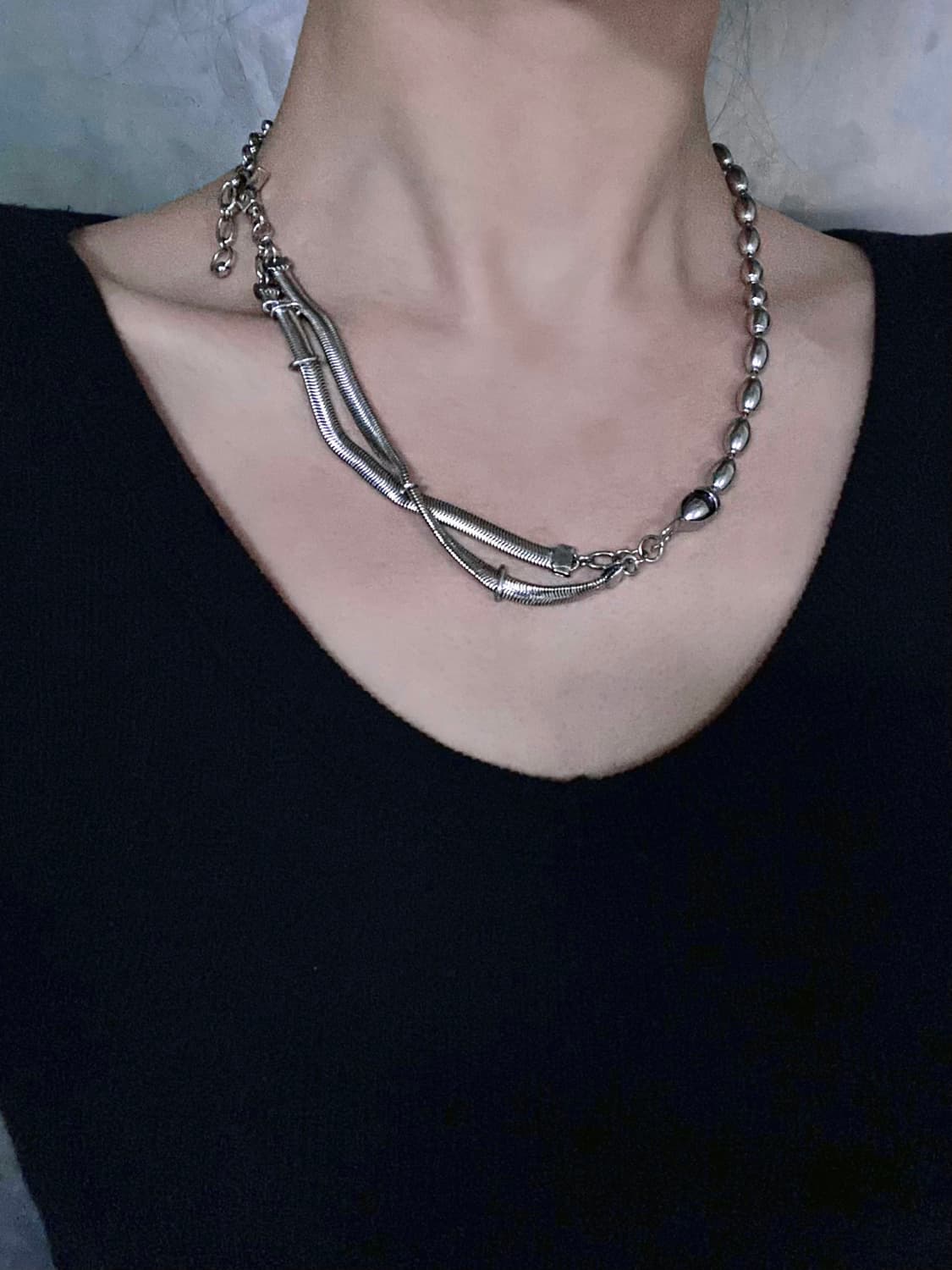 Orange Mix Chain Necklace 상품이미지6