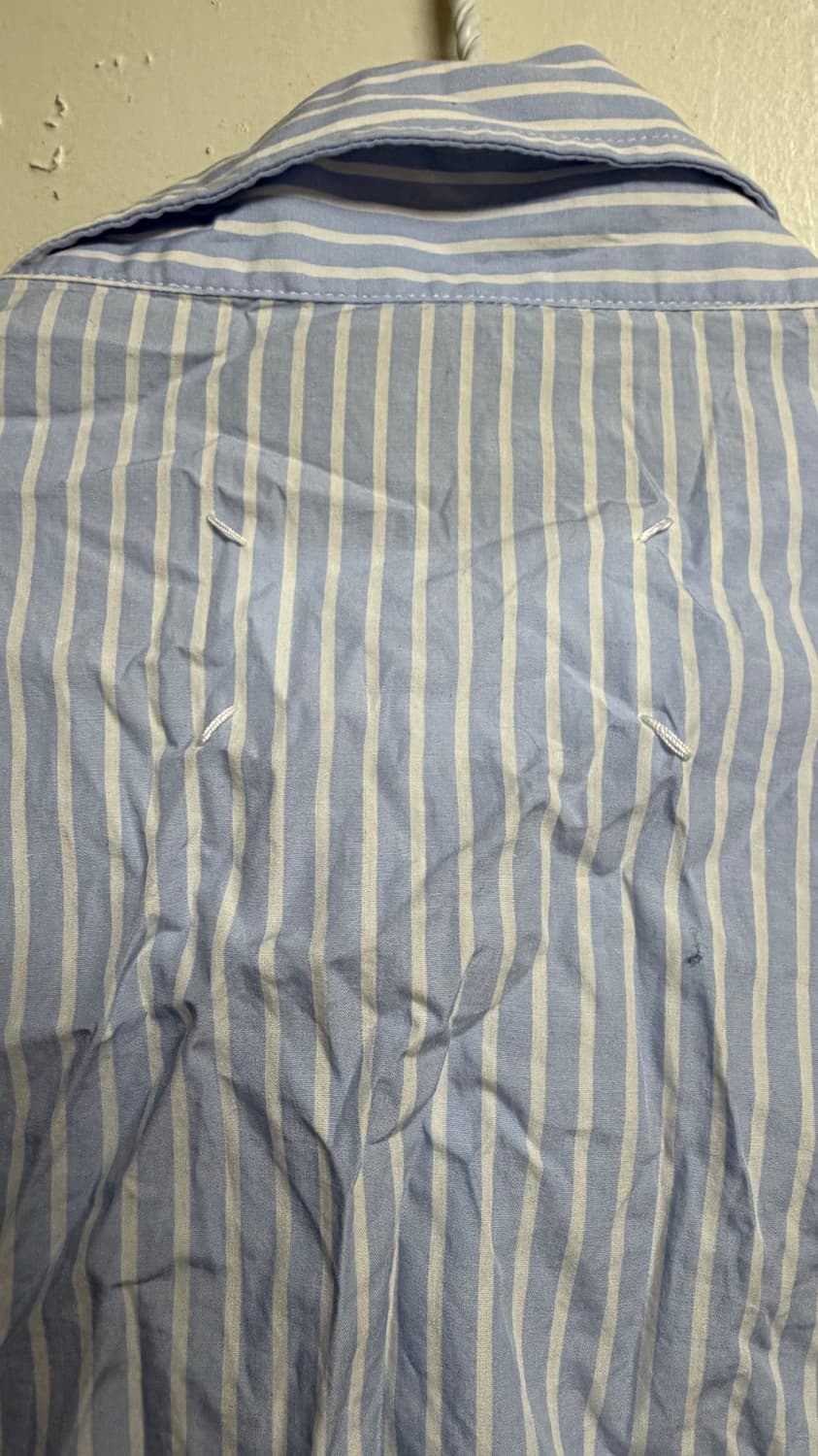 메종 마르지엘라 컷 오프 스트라이프 셔츠 원피스 투웨이 자켓 아우터 상품이미지4