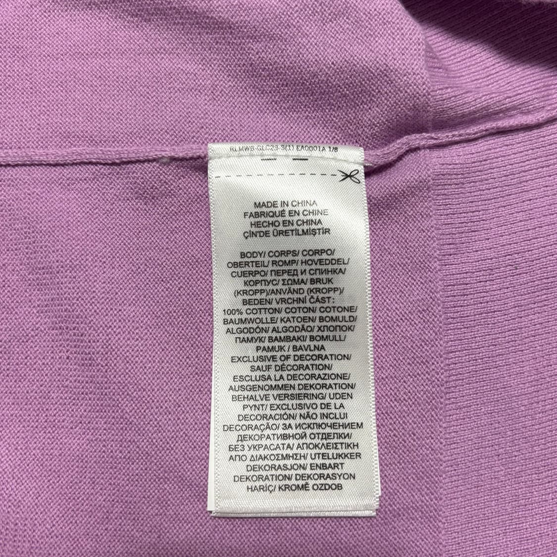 S 폴로랄프로렌 피마코튼 핑크 가디건 상품이미지5