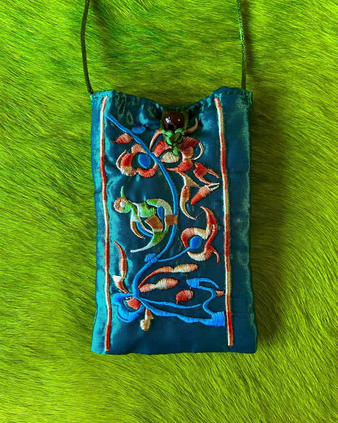 Indian Vintage Satin Pouch Bag Necklace 상품이미지4