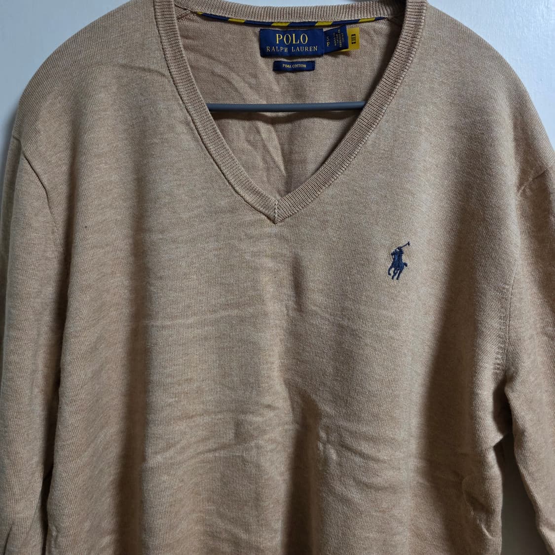 새상품) 폴로랄프로렌 피마코튼니트 베이지 S 상품이미지2