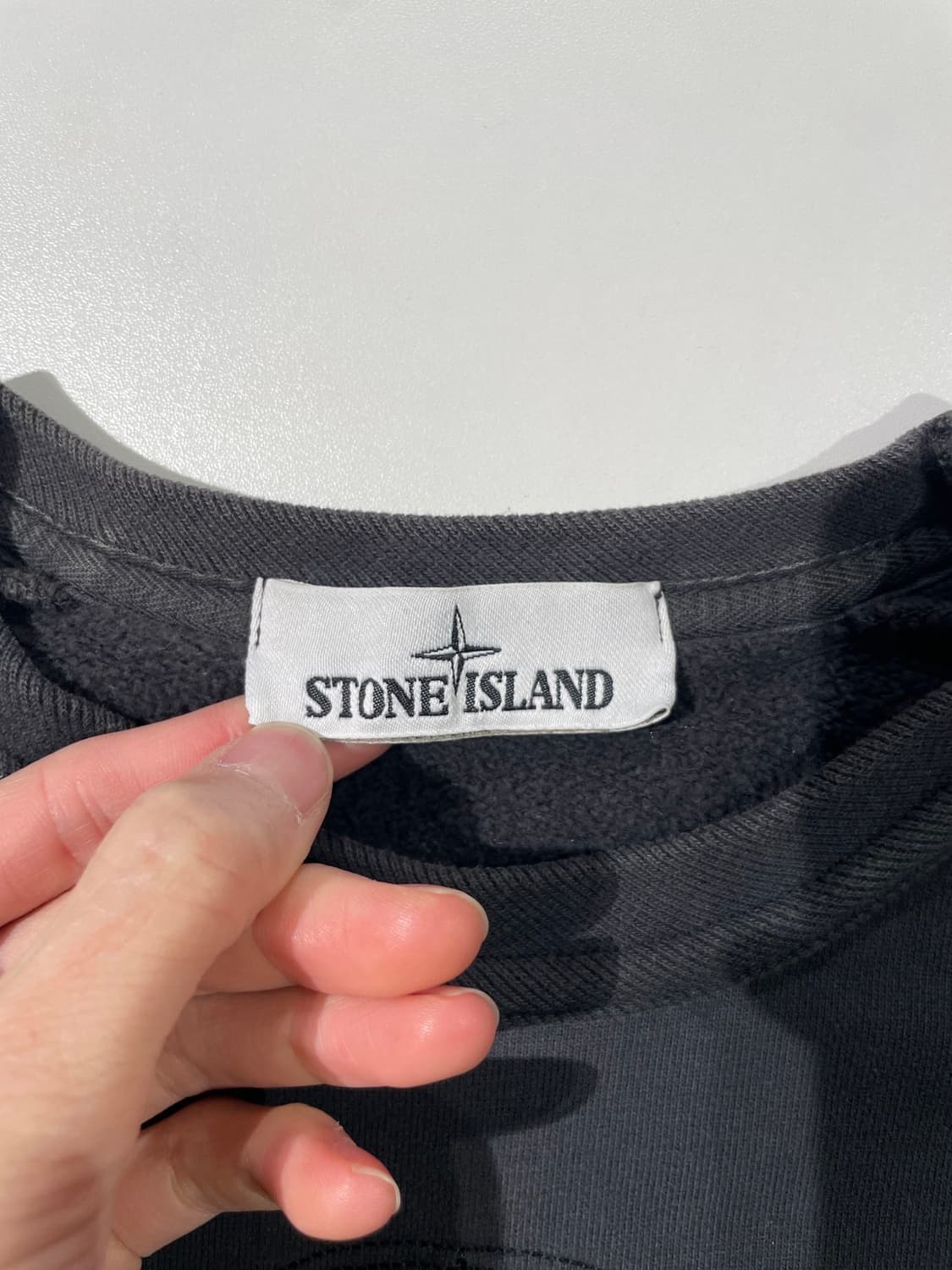 스톤 아일랜드 블랙 컴퍼스 로고 스웻 셔츠 상품이미지7