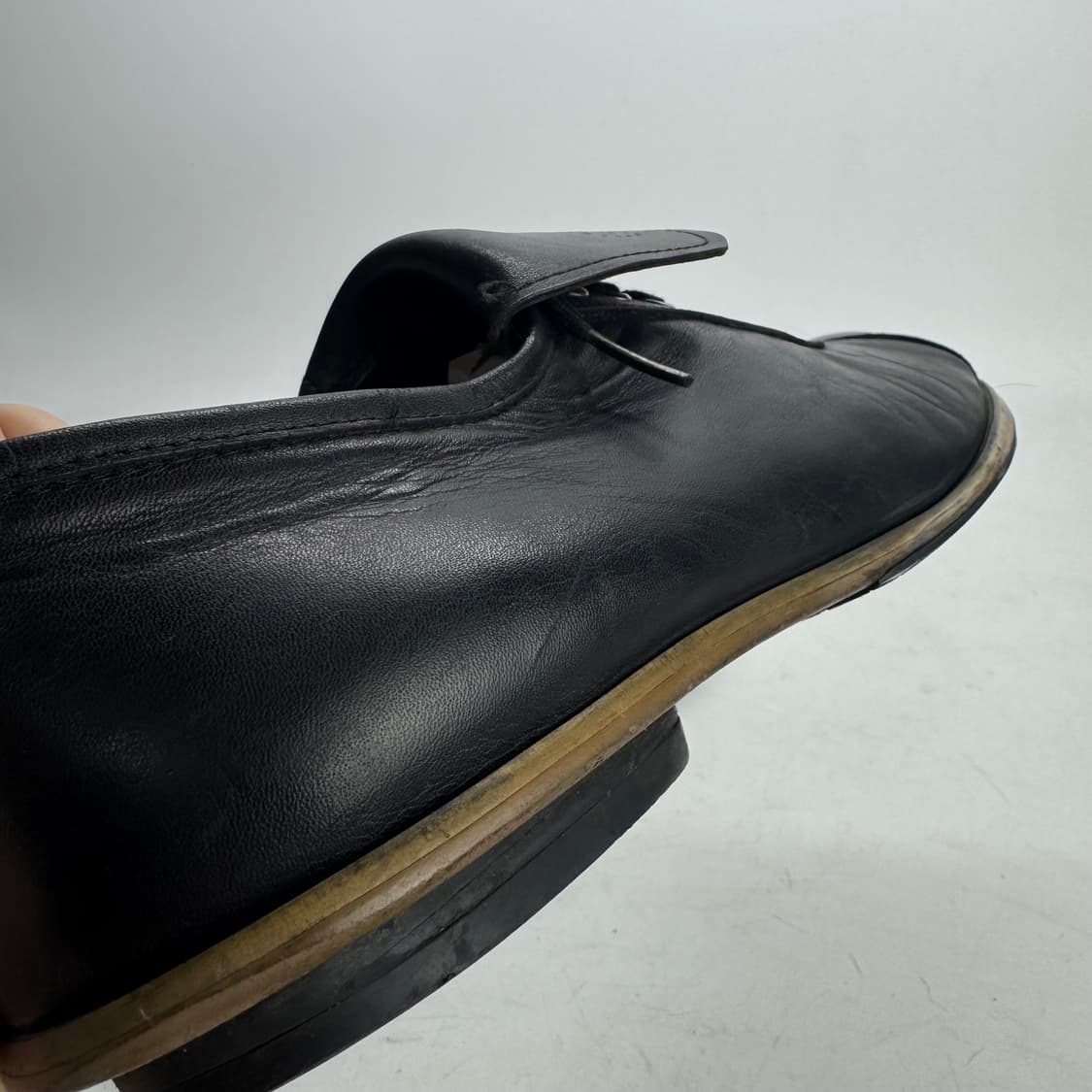 265) GUCCI 구찌 블랙 레더 스니커즈 상품이미지10