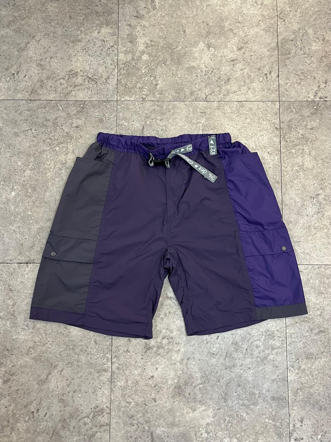 앤드원더X그라미치 패치워크 윈드 하프 팬츠 퍼플 XL #csz3275  상품이미지4