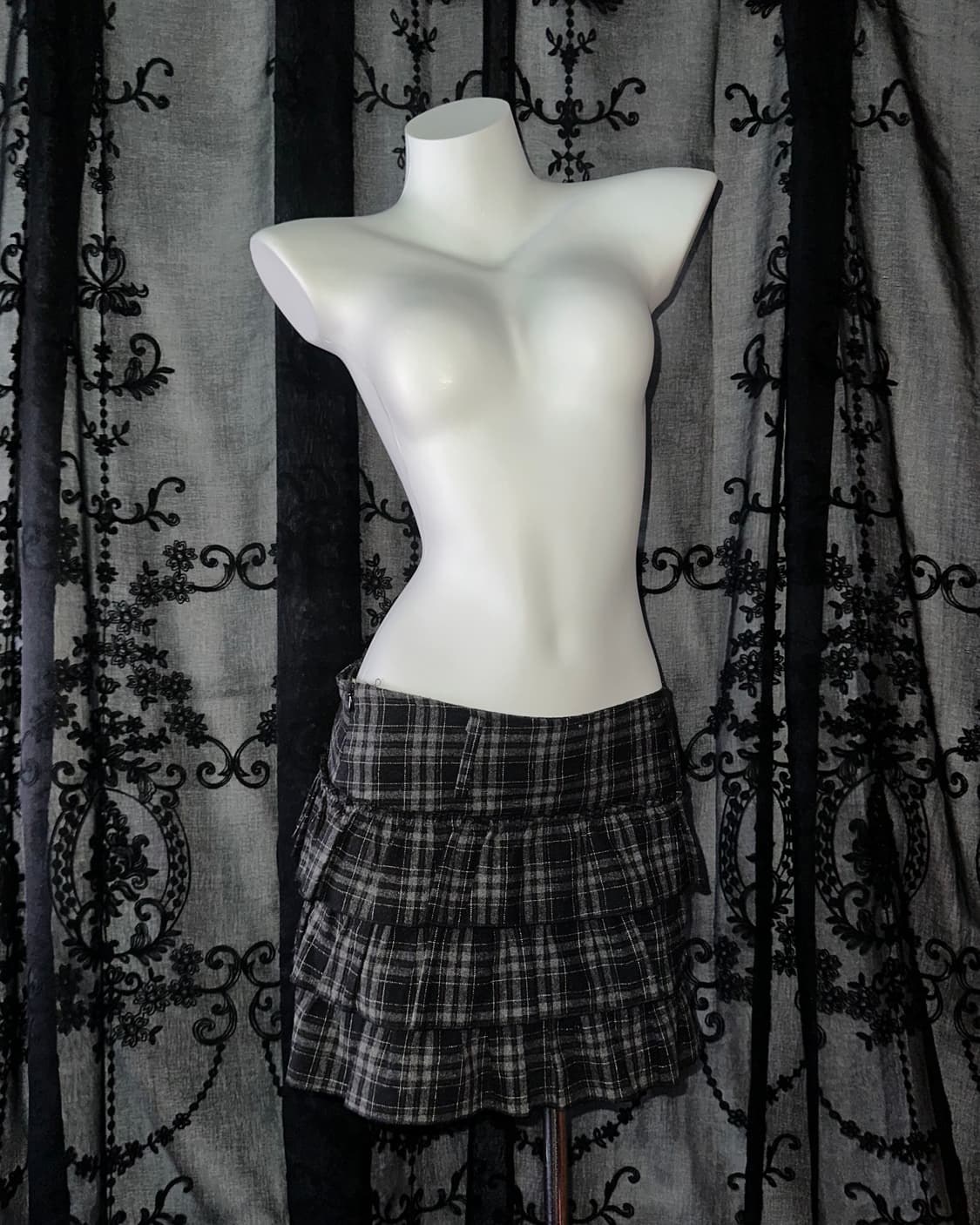 Cancan checkered skirt 상품이미지1