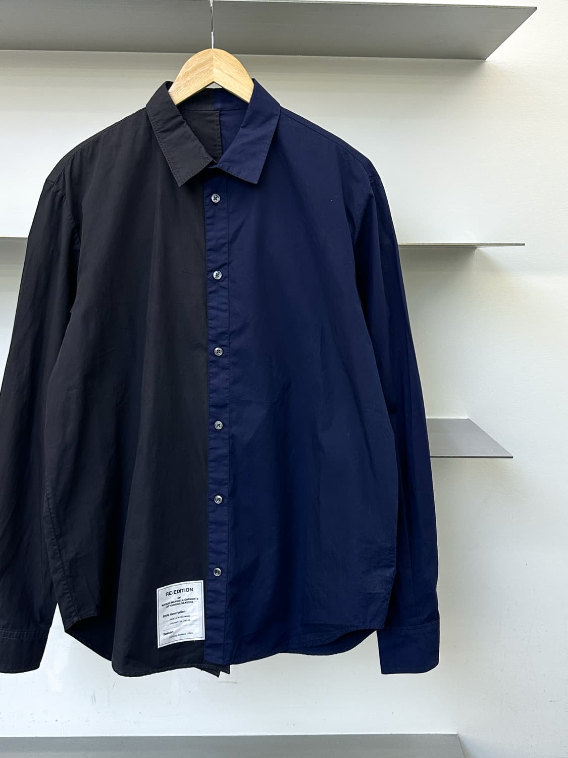 메종 마틴 마르지엘라 01SS 리 에디션 애시메트릭 셔츠 상품이미지2