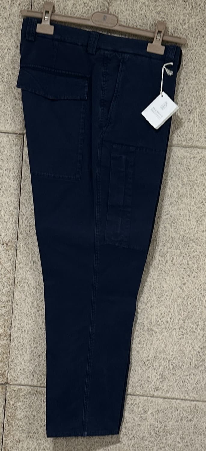 브루넬로 쿠치넬리 프런트 포켓 팬츠 네이비 상품이미지4