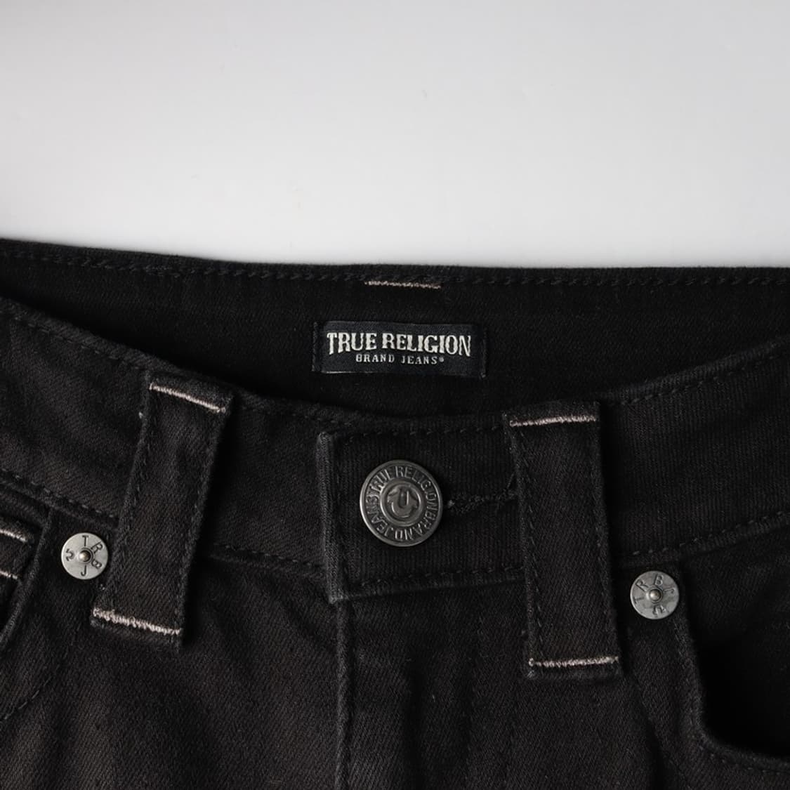 트루릴리전 블랙 스티치 슬림 스트레이트 데님 25 상품이미지6