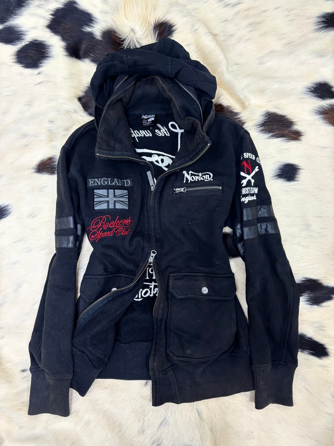 [Norton]Biker Print Bono-Hoodie 2-way Zi 상품이미지5