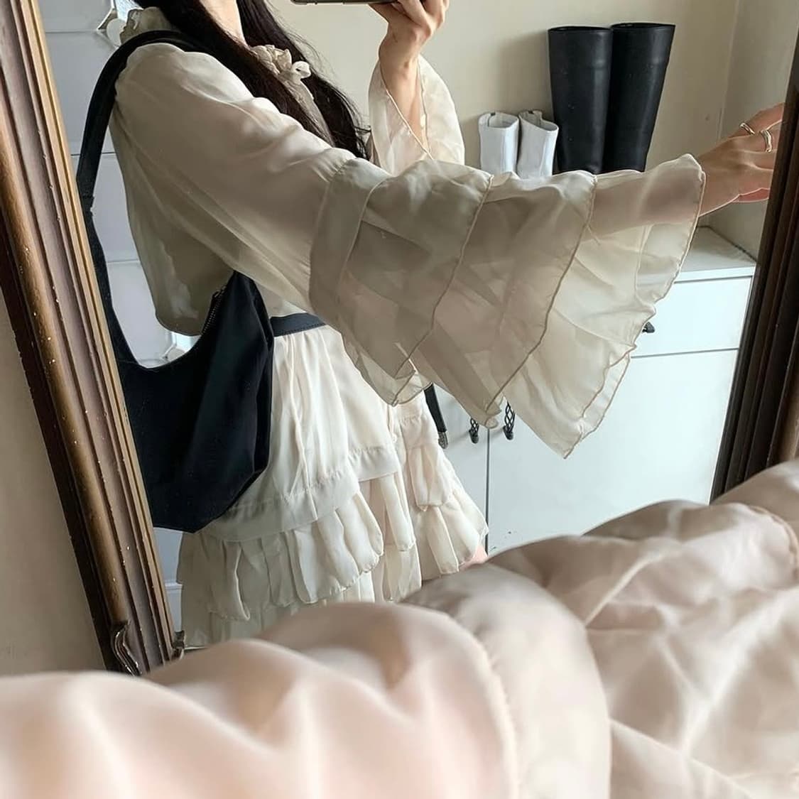 프릴 쉬폰 원피스 상품이미지3
