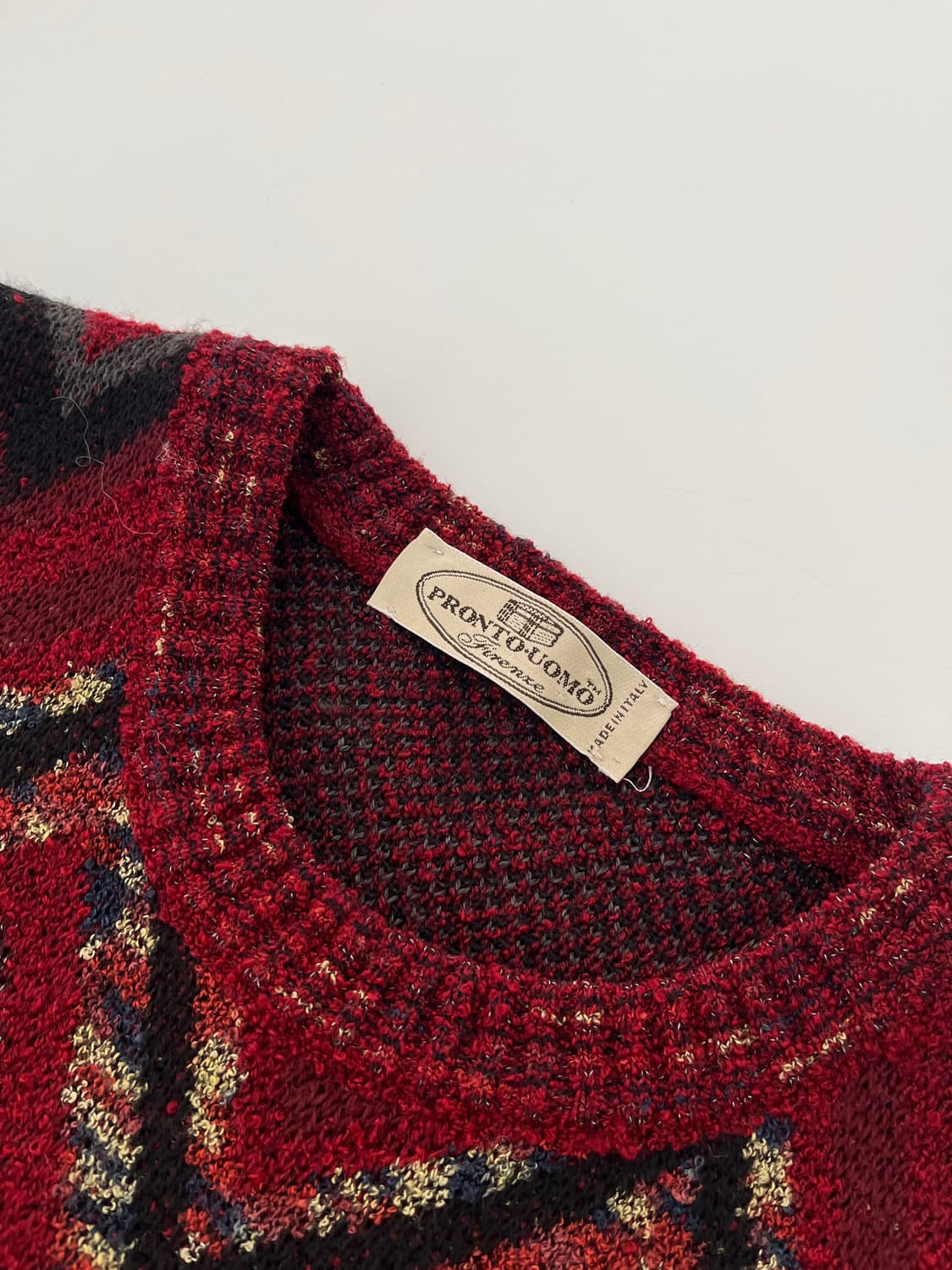 메리노울 블렌드 자카드 스웨터 이태리 메이드 상품이미지5