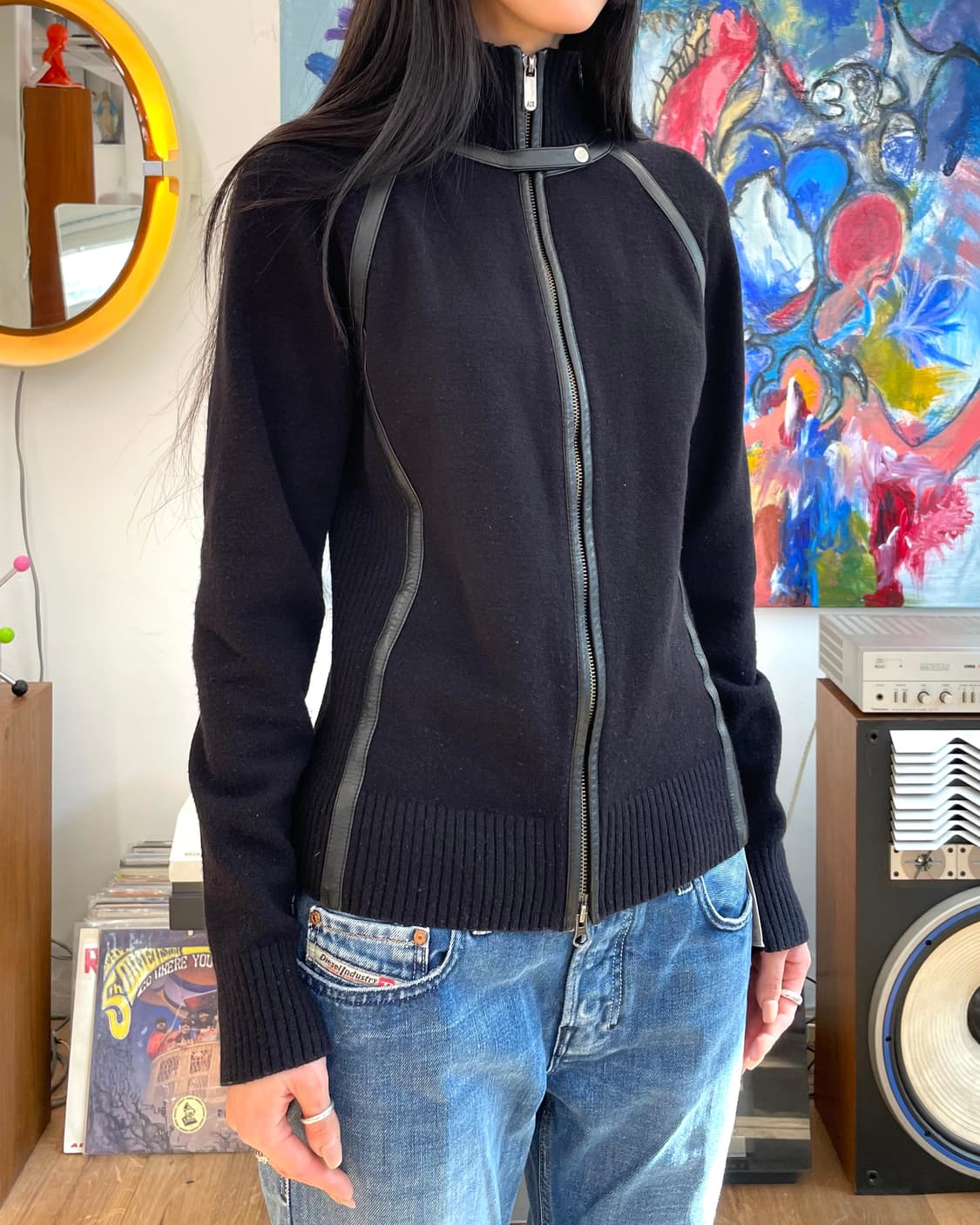 [L] 아르마니 익스체인지 니트 집업 상품이미지1