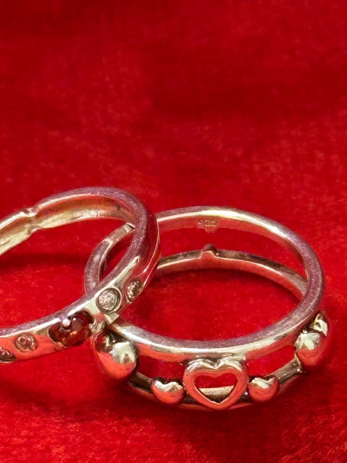 garnet heart 925silver ring❣️ 상품이미지5
