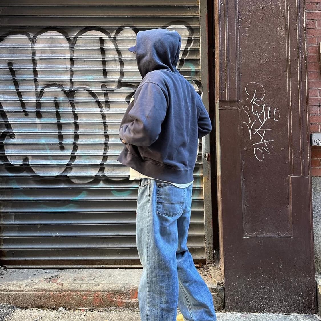 빈티지 폴로 랄프로렌 스펠아웃 아치로고 후드집업 네이비 상품이미지7