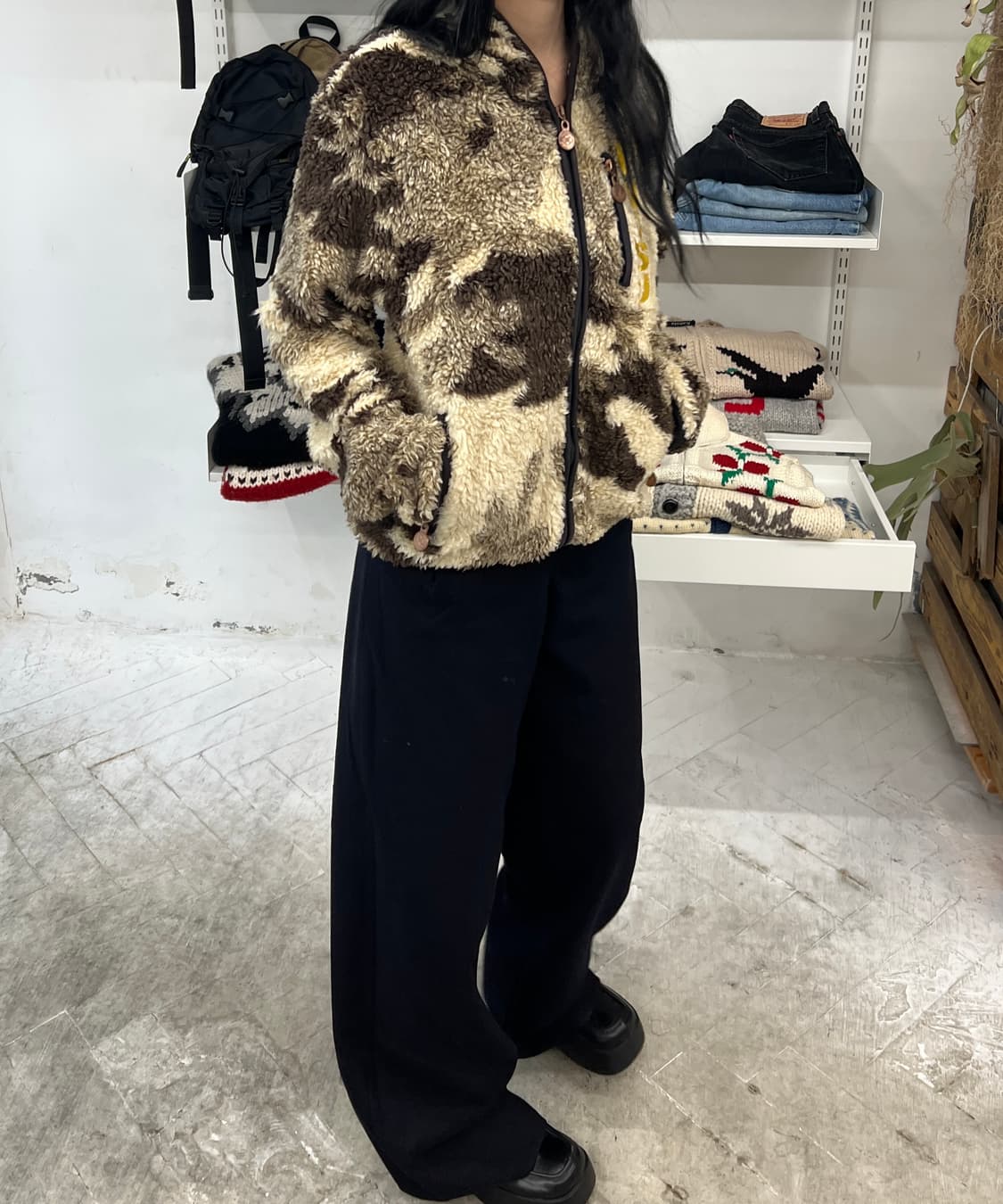 에비수 재팬 카모 후리스 상품이미지8