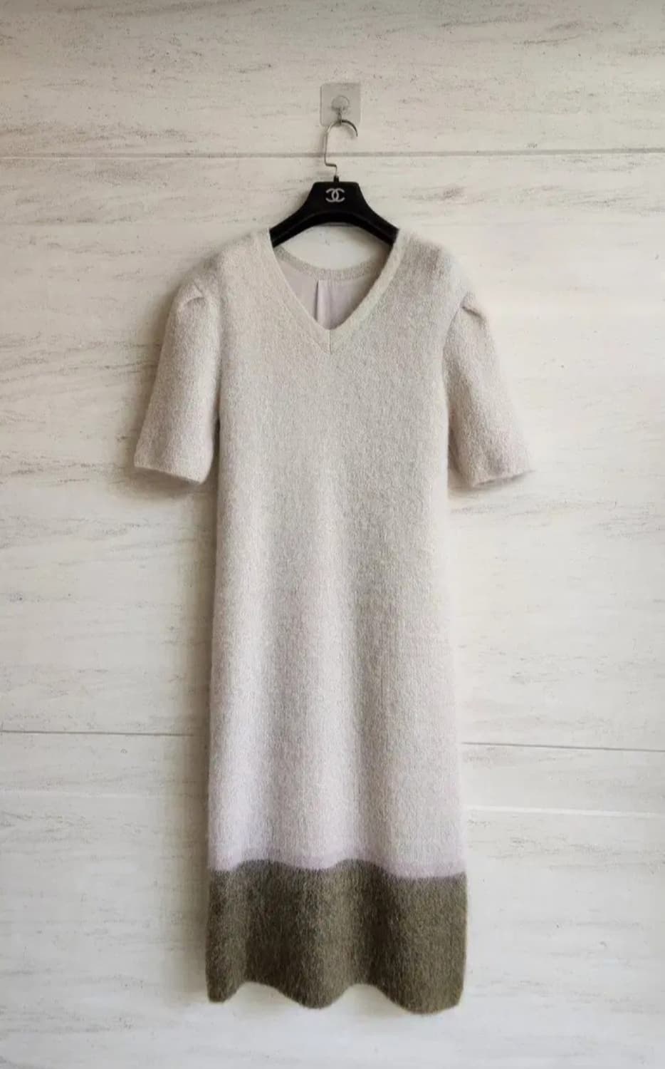 구호 모헤어 하프슬리브리스 롱니트 원피스 55사이즈 상품이미지3