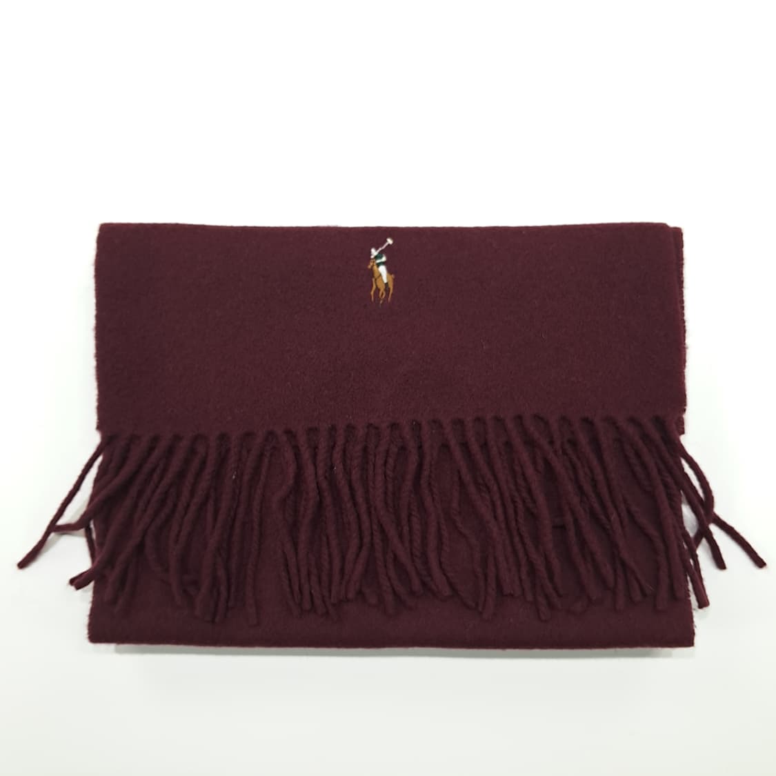 MX235 폴로 랄프로렌 버건디와인 램스울 목도리 머플러 상품이미지7