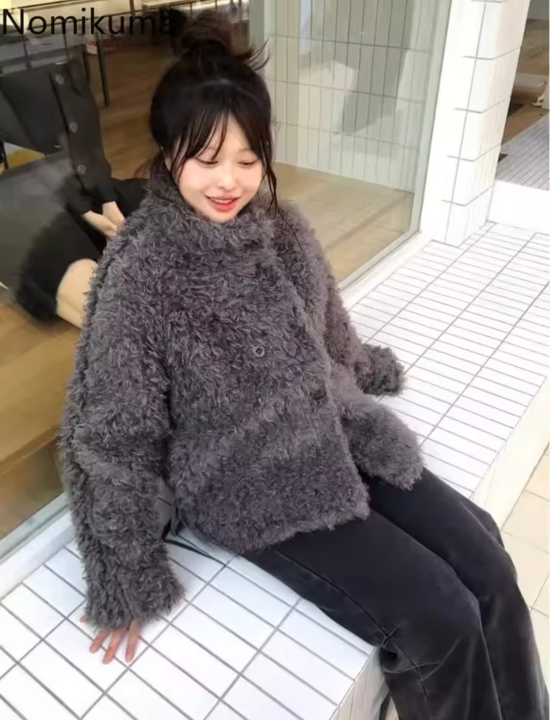 모피 코트 블랙 상품이미지2