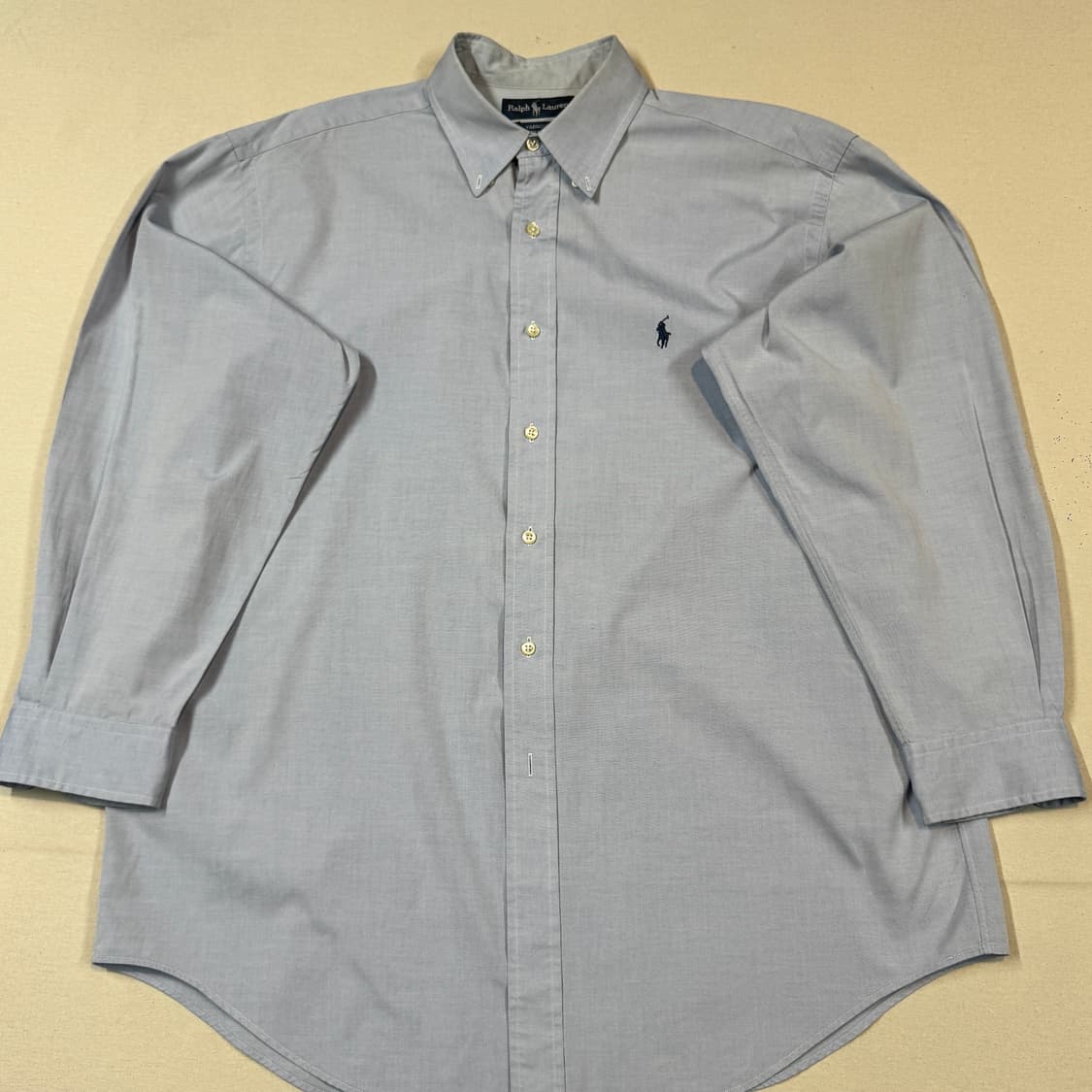 XL) 폴로 랄프로렌 하늘색 솔리드 옥스포드 셔츠 상품이미지2
