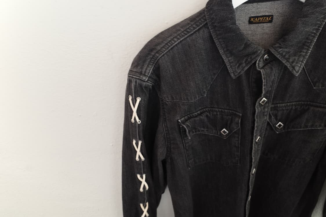 Kapital Lace-Up Denim Shirt 상품이미지3