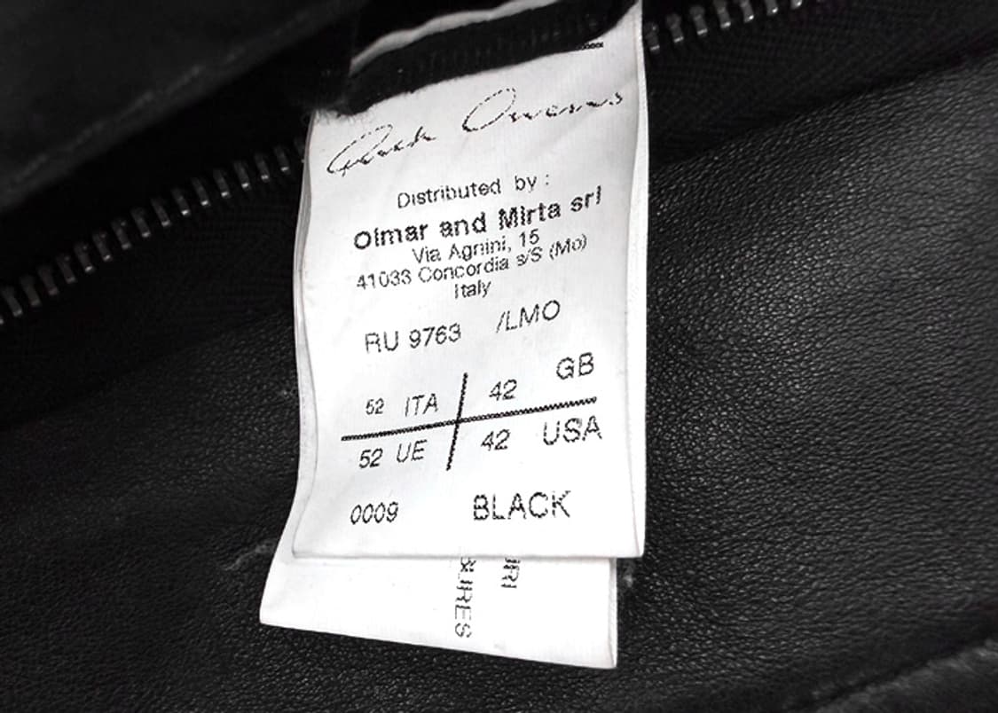 릭오웬스 12F/W 램스킨 레더 자켓 상품이미지8