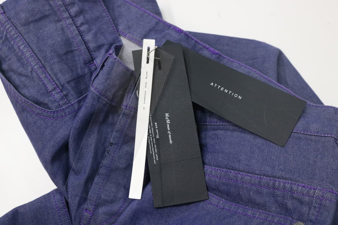 MofM man of moods) 빈티지 퍼플 스티치 인디고 데님 팬츠 상품이미지8