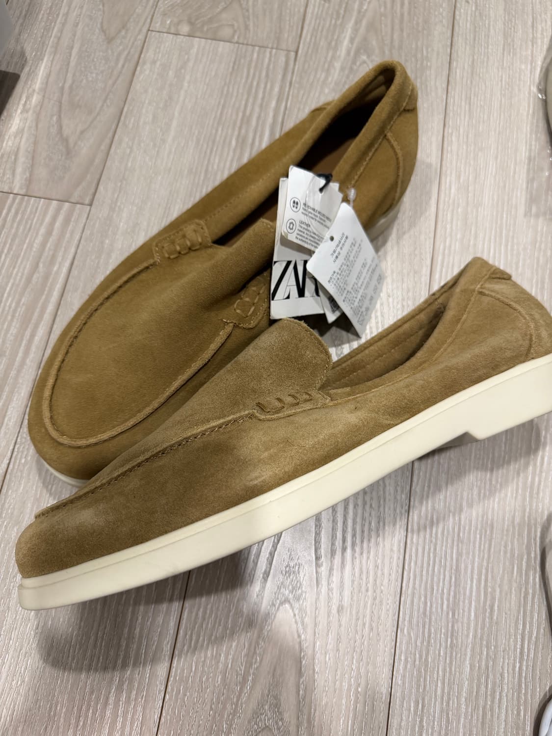 자라 스플릿 스웨이드 로퍼 카멜  상품이미지6