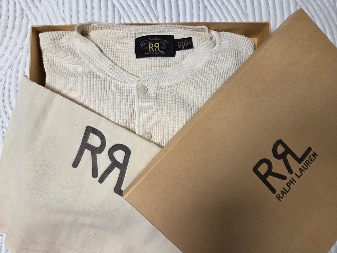 RRL 더블알엘 와플 헨리넥 긴팔 티셔츠 L 상품이미지1