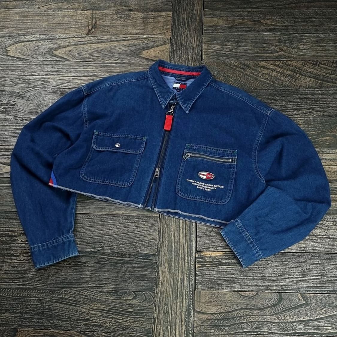 [타미힐피거] 오버사이즈 크롭 데님 자켓 M17737 상품이미지1