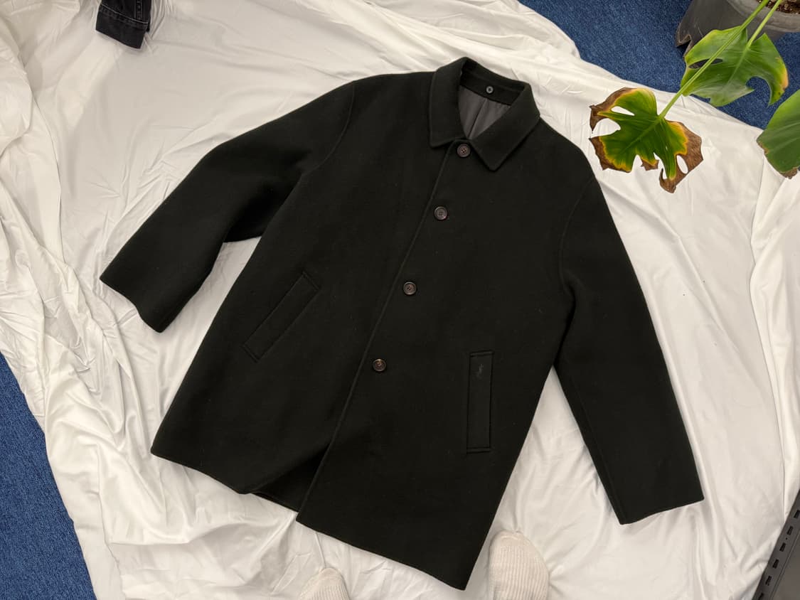 입생로랑 캐시미어 코트 블랙 상품이미지1