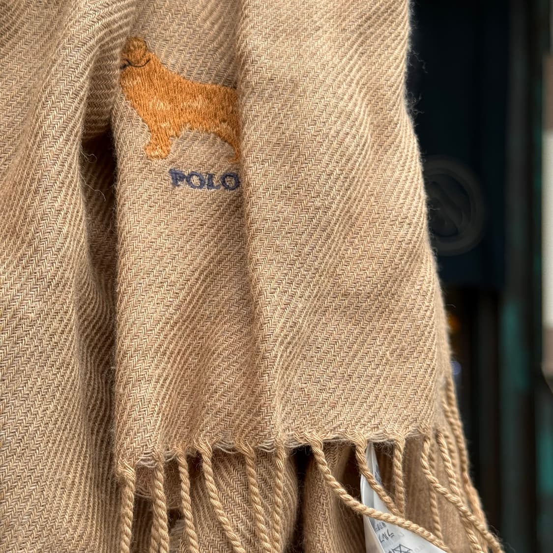 폴로 랄프로렌 도그 자수 울/코튼 머플러 상품이미지7