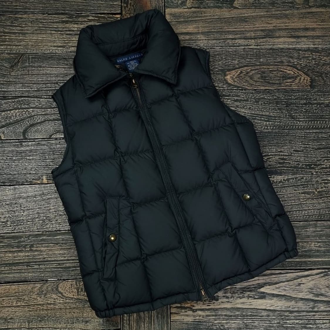 [폴로 랄프로렌] 구스다운 슬림핏 패딩 베스트 조끼 블랙 M17512 상품이미지1
