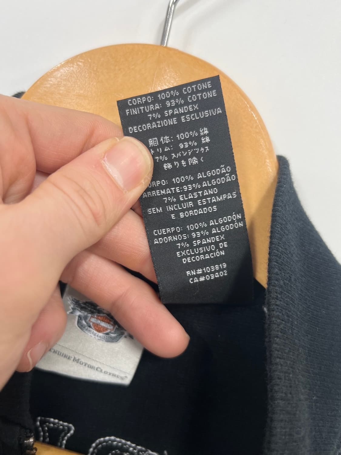 할리데이비슨 모터 사이클 Y2K 빈티지 패치 집업 자켓 상품이미지7