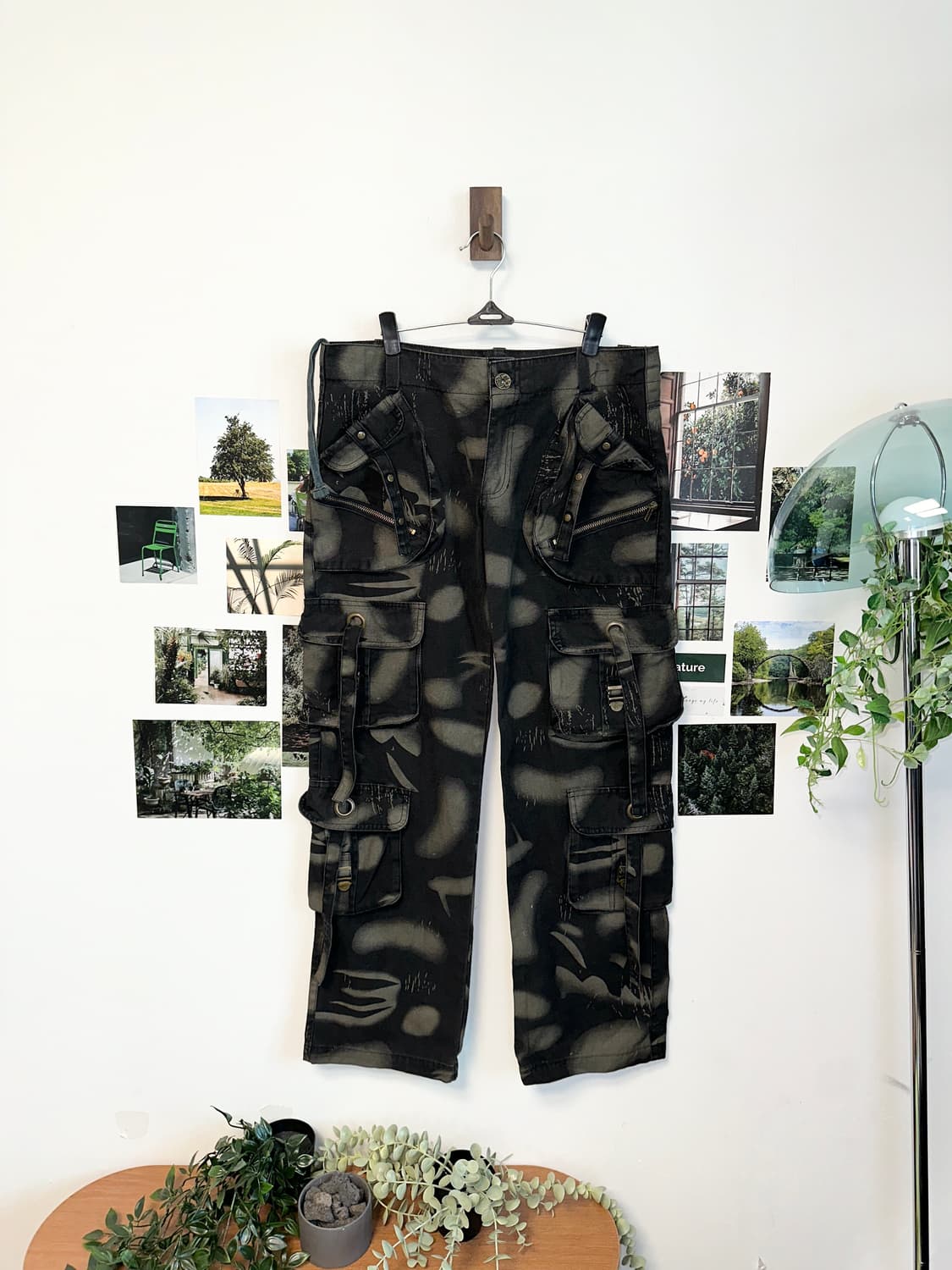 Black tie dye pocket 카고 팬츠 상품이미지1